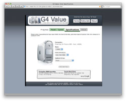 G4 Value Guide Screenshot